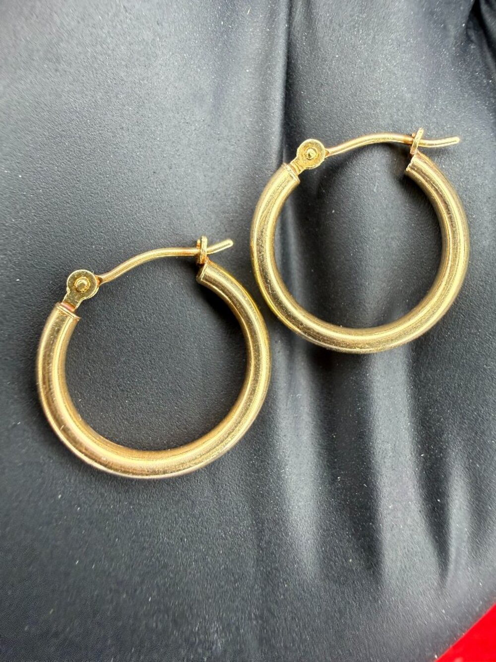 10K Hoop Earrings, 16.5mm wide